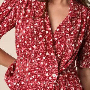 Lovely, vintage inspired red heart blouse
